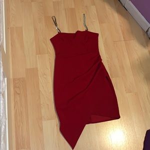 Red Jewel Strap Dress